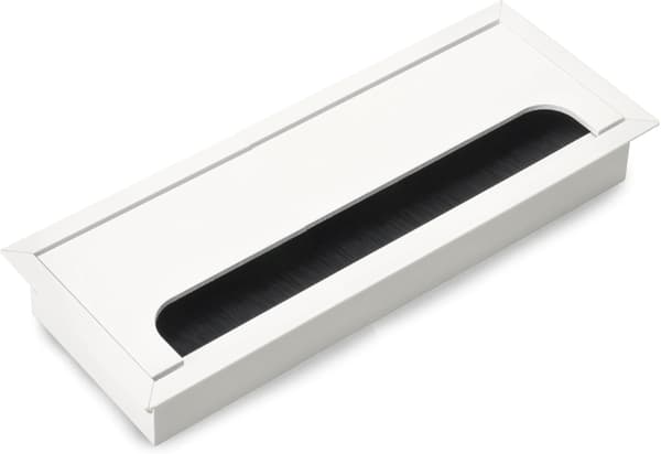 80x 280mm Rektangulær Kabelstyring til Indbyggede Skriveborde Møbel Kabelorganisator 2 x [Sølv].