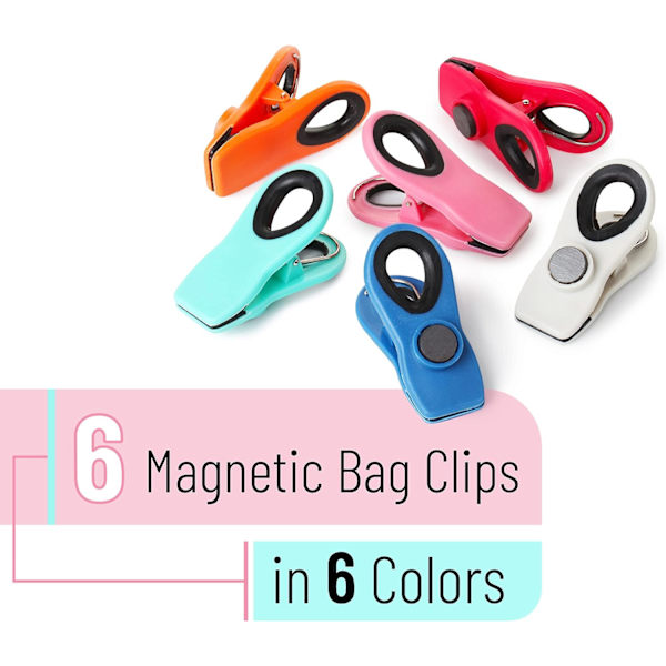 Chip Clips, Magnetiska Clips, 6 Pack, Påsklämmor, Påsklämmor för Mat