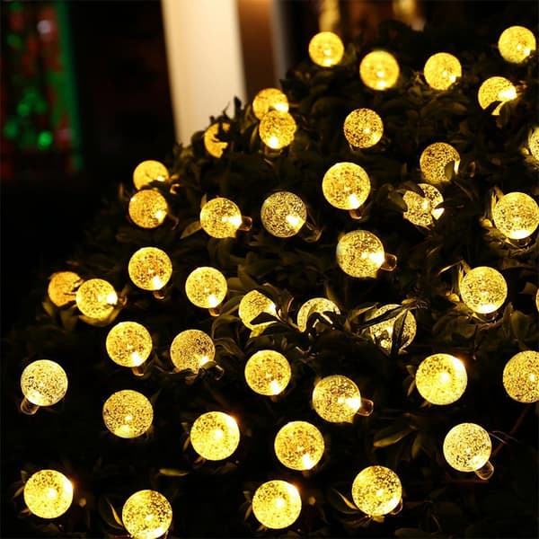Transparent udendørs LED solboble kugle streng lys rund perle