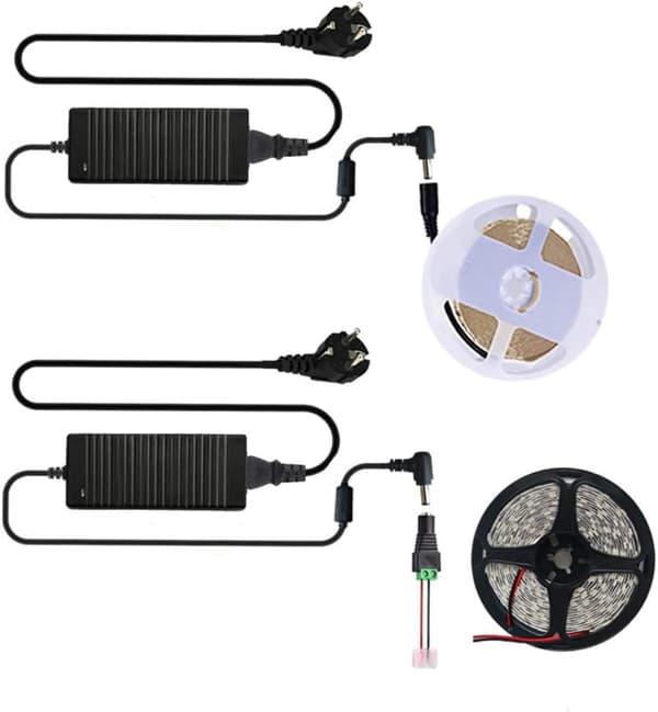 LED strømforsyning adapter transformator 24V 6A Ac/Dc Europa-plugg for