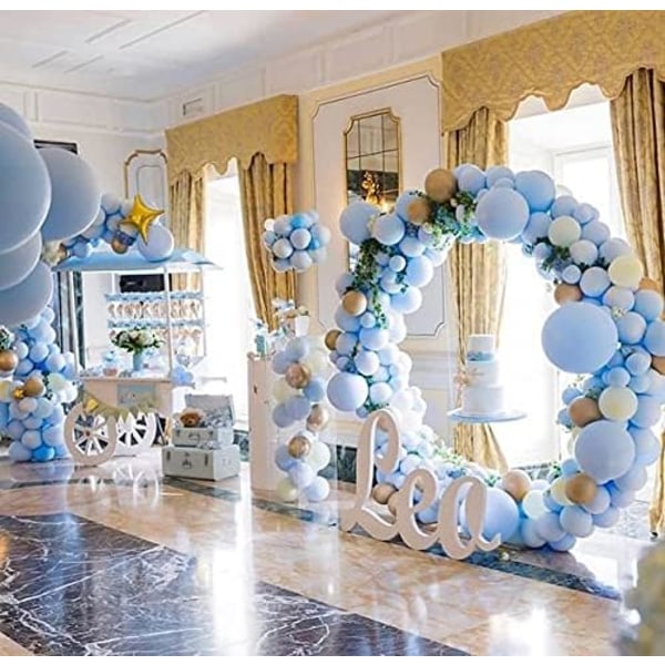 Blå balloner 84 stykker Lyseblå ballonguirlandebuesæt 12.7c