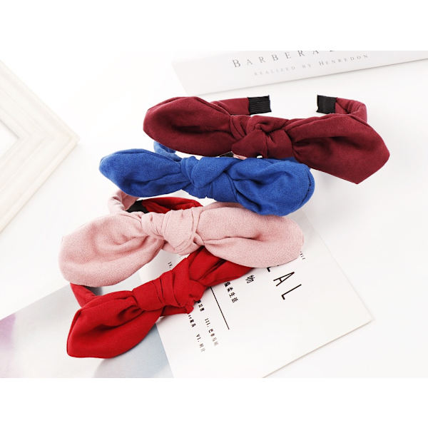 Fashion Bow Knot Hårbånd Kvinder Hår Hovedbøjle Sød Piger Suede