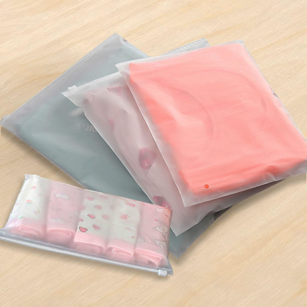 25 st resealable påsar med dragkedja, transparenta frostade plastpåsar med dragkedja S