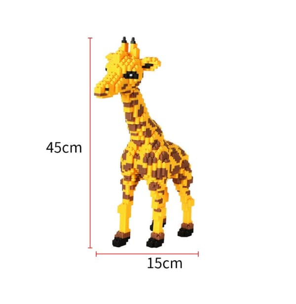 1 st gul mikro giraff djurbyggstenar mini byggstenar