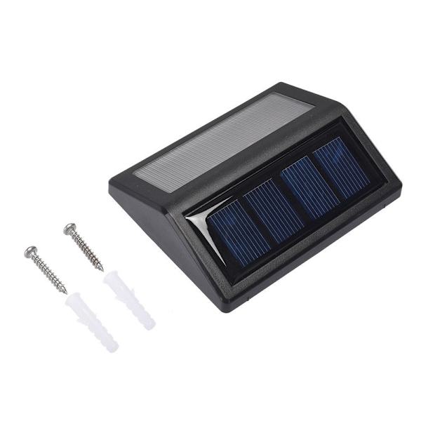 Utomhus staketlampor, 2-pack solcells drivna däcklampor vattentäta S