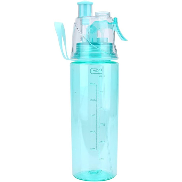 Plastik Vandflaske, 600ML Bred Mund Bærbar Spray-Hoved Anti-L
