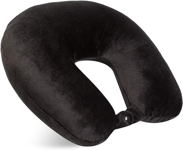 Fjerlet blødt mikrofiber nakkepude, sort