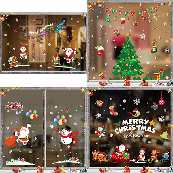 Jul Fönster, Jul Avtagbar DIY Fönster, Jul Dekor