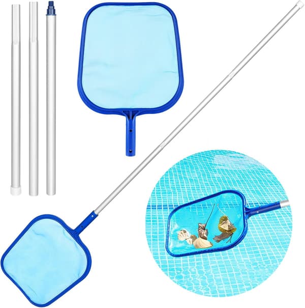 Ytskiktningsnät för pool, Hållbart poolunderhållsset med 31 cm x 34 cm