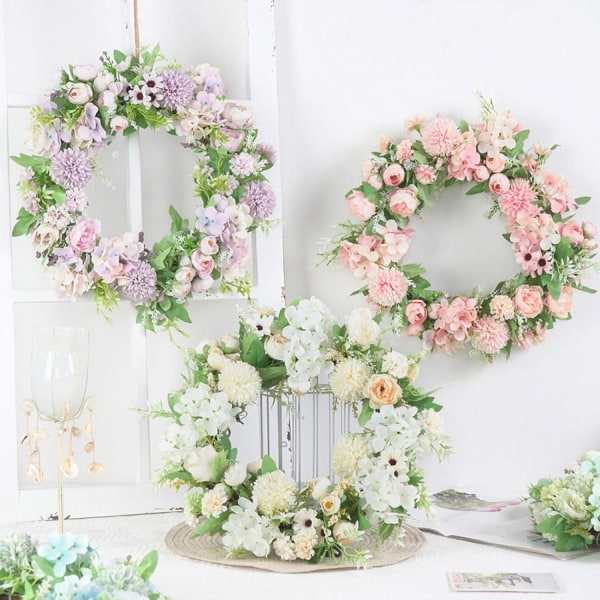 Tekokukka Garland Ovi Seppele DIY Häät Joulu Hangi
