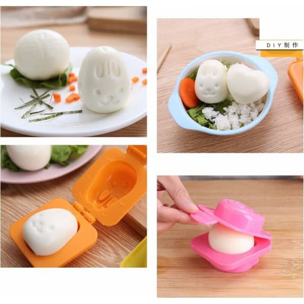 6 stk Plast Eggform, Bakeformer for Egg Kokt Egg Sushi Risform B