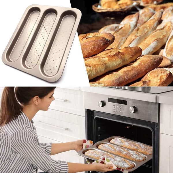 Perforert baguetteform baguetteform 3 tykk karbonstål non