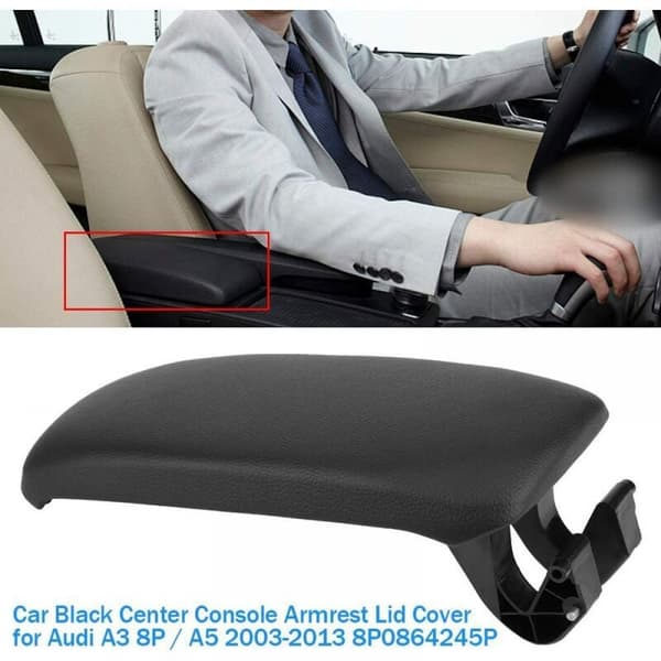 Console Armlæn Passer til A3 8P/A5 2003-2013 8P0864245P, Sort Bil Cente