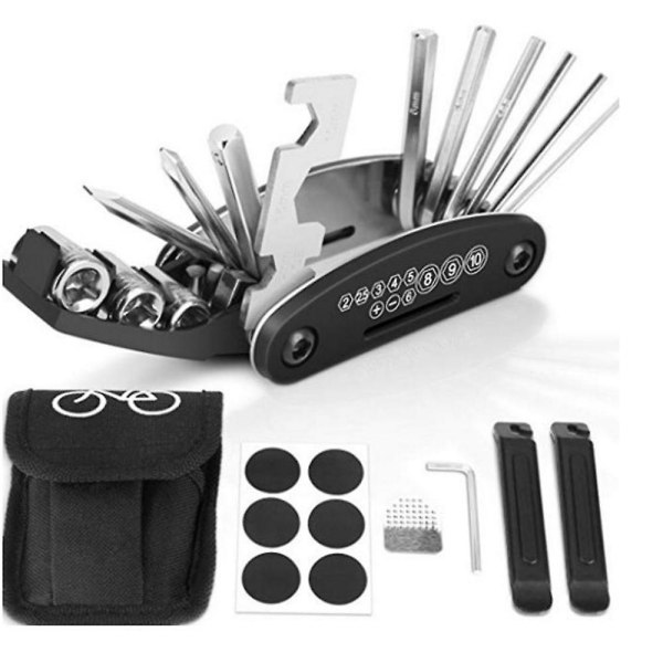 Cykelreparationssæt 16 i 1 Multi-værktøj Pocket Bike Tool Kit Multif