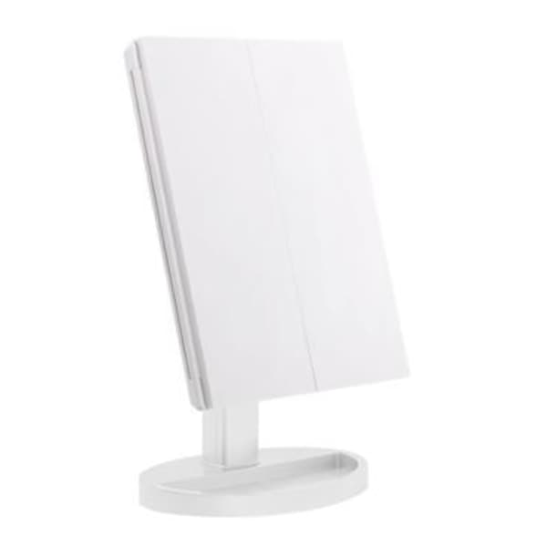LED Tri-Fold Hollywood Makeup Spejl - Hvid