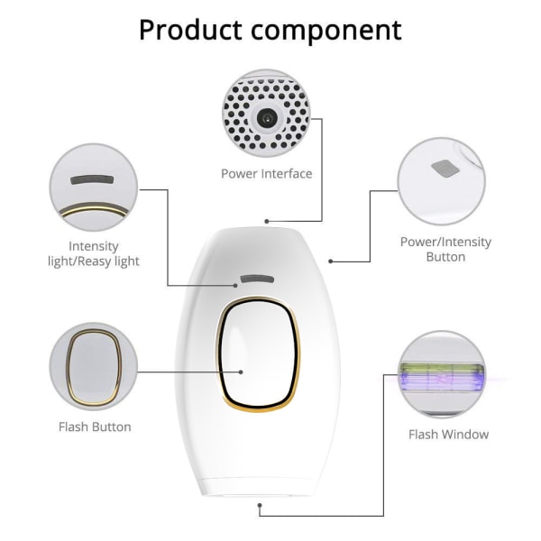 IPL Epilator Hjemme Laser Epilator Mænd og Kvinder Smertefri Permanent