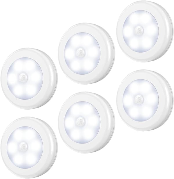 Bevegelsessensorlys, trådløst batteridrevet LED-nattlys, St