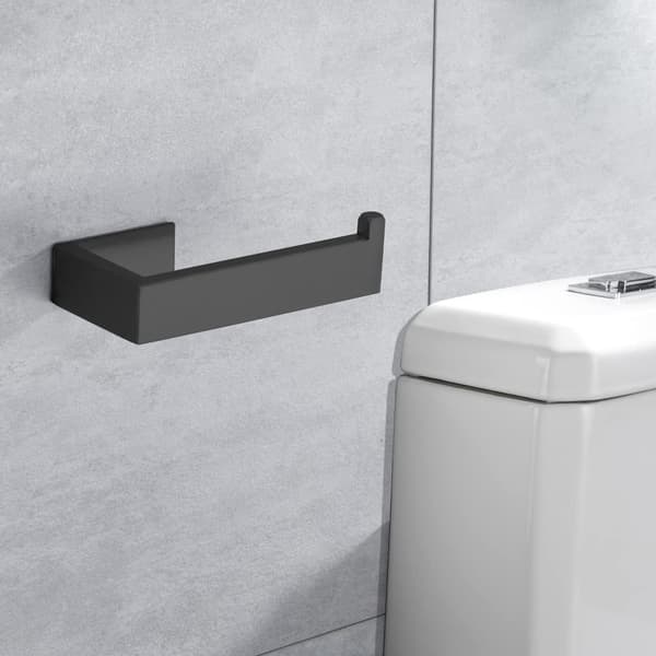 Sort 304 rustfrit stål toiletrulleholder selvklæbende toile