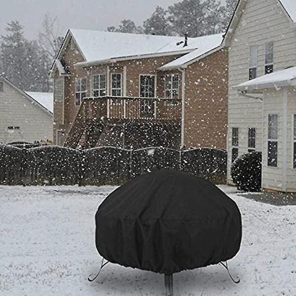 122*46CM utomhus rund eldstadsskydd, vattentät och vindtät,