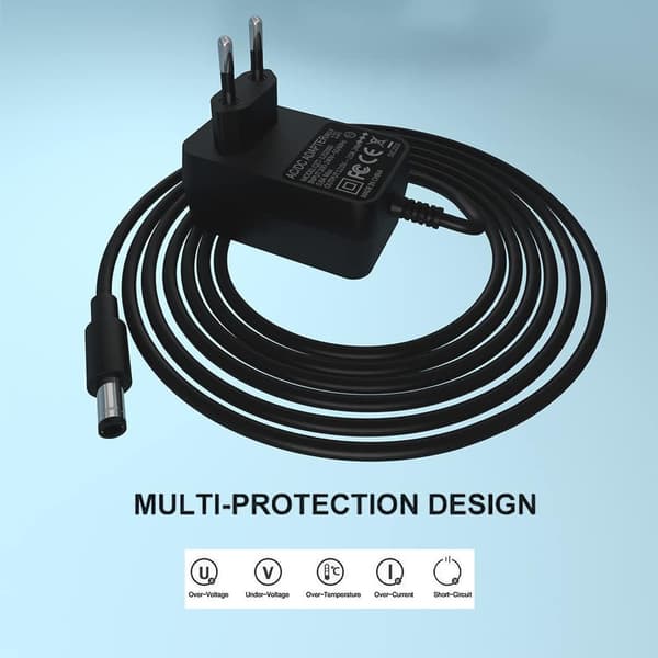 Universal DC-strømforsyning 230 V/12 V/0,5 A, AC/DC AC-strømadapter, AC