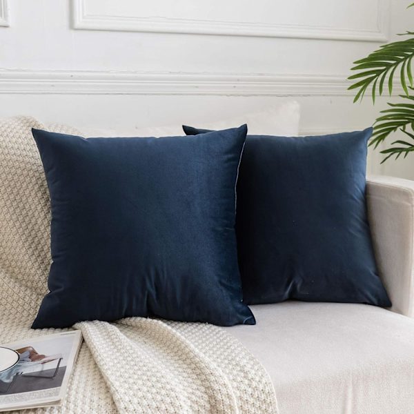 Et sæt med 2 dekorative velour pudebetræk til sofaer, soveværelser,