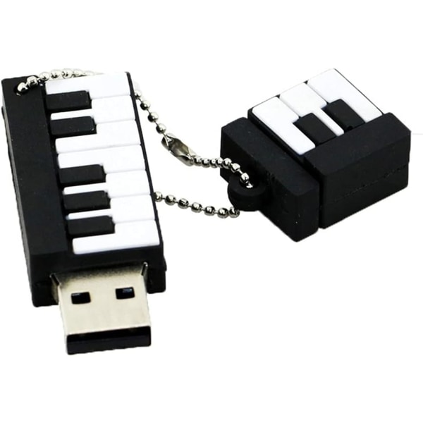 Pianoformet USB 2.0 Flash-stasjon USB-disk Pen-stasjon (Svart, 4 GB)