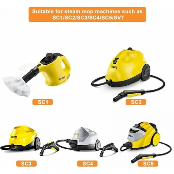 8 kpl mikrokuituhöyrypuhdistusliinaa Karcher-höyrymoppiin
