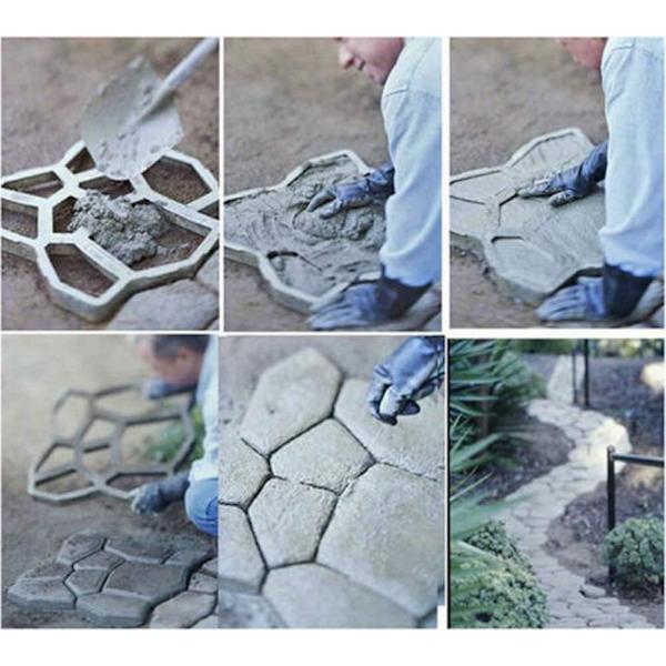 36x36cm Uregelmessig Betong Pavers Mold for Path Path Maker Plast