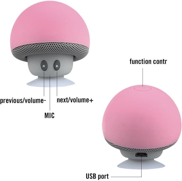 Mini sopp bærbar trådløs Bluetooth V2.1 høyttaler og telefon
