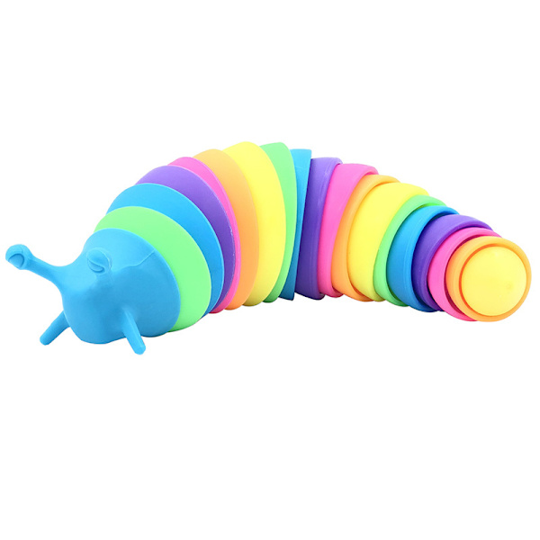 Fidget Slug Legetøj, 2PCS 3D Leddelt Sticky Stretch Sensoriske Legetøj,