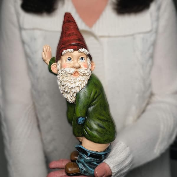 Design Gnome Staty - 6\" Hög Polyresin - Trädgårdstomte för gräsmatta O