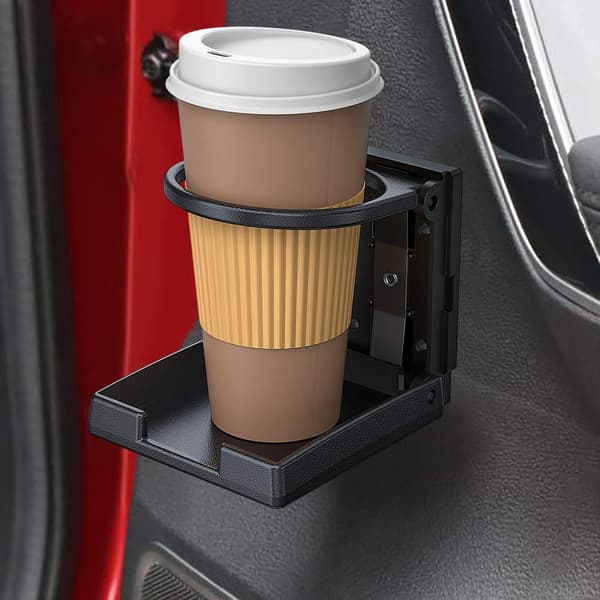 2 stk. Universal justerbar foldbar kopholder sort bil drikke