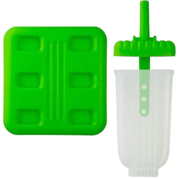 Sæt med 6 genanvendelige popsicle-forme i silikone