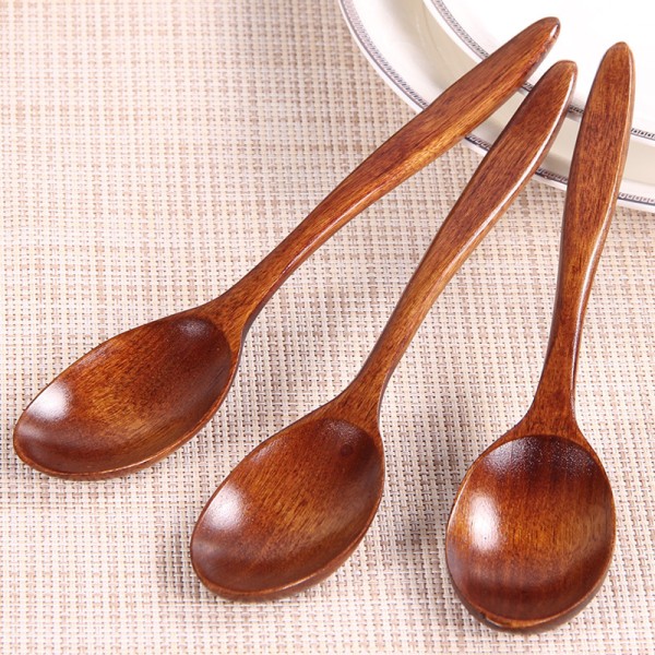 3pcs/18cm natural wood Japanese-style environmental tableware coo