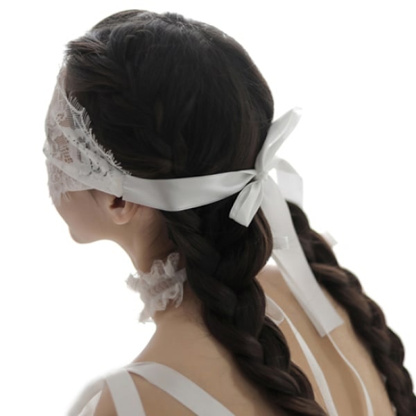 1PC Hvit Perspektiv Blonder Øyemaske Sexy Mystisk Bandasjemaske