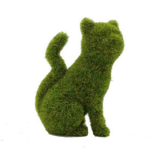 Kunstig buksbom hage katt hage statue grønn simulering flokking c