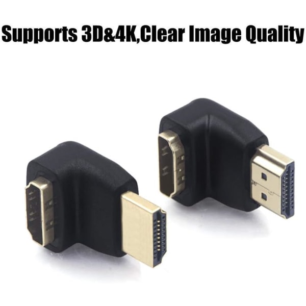 HDMI-adapter 90 grader og 270 grader vinklet HDMI-stik A