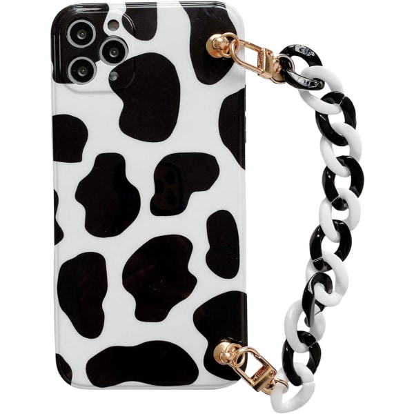 Cute Cow Print Case kompatibel med iPhone 13 Pro Kawaii Fashion