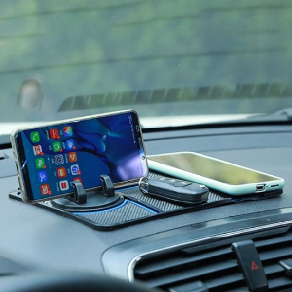 Blå anti-skli matte bil dashbord matte mobiltelefonholder