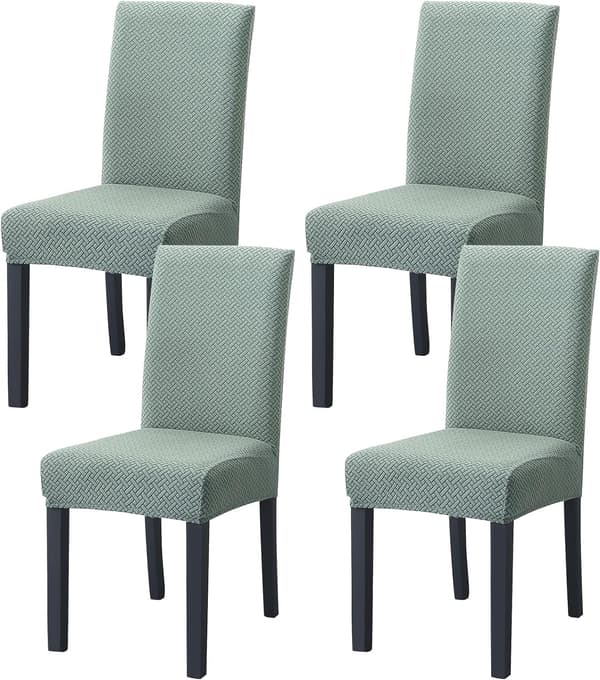 Elastisk stoltrekk, sett med 4 moderne stretch-slip stoltrekk fo