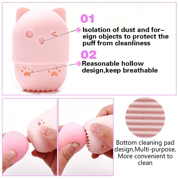 Sminke svamp holder + Sminke blender reiseetui Beauty Sponge B