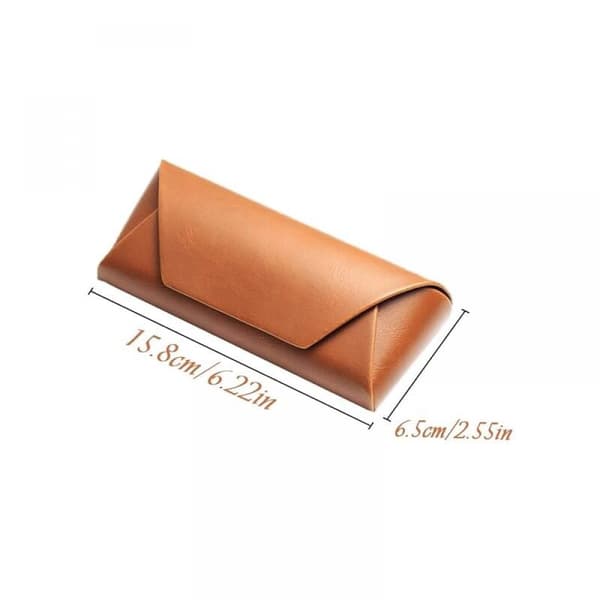 (Brun+Svart) 2-pack Glasögonfodral, Läderglasögonfodral, Läder Solglasögon