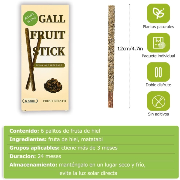 6 Matatabi Catnip -tikkua, luonnolliset kissanlelut, kissanherkut, hammashoito