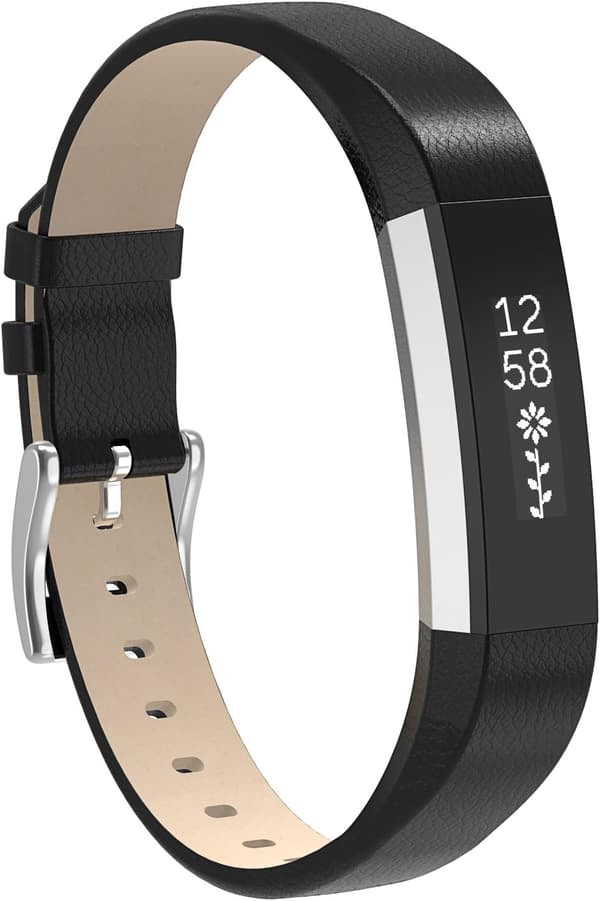 Utbytbart läderarmband kompatibelt med Fitbit Alta/Fitbit