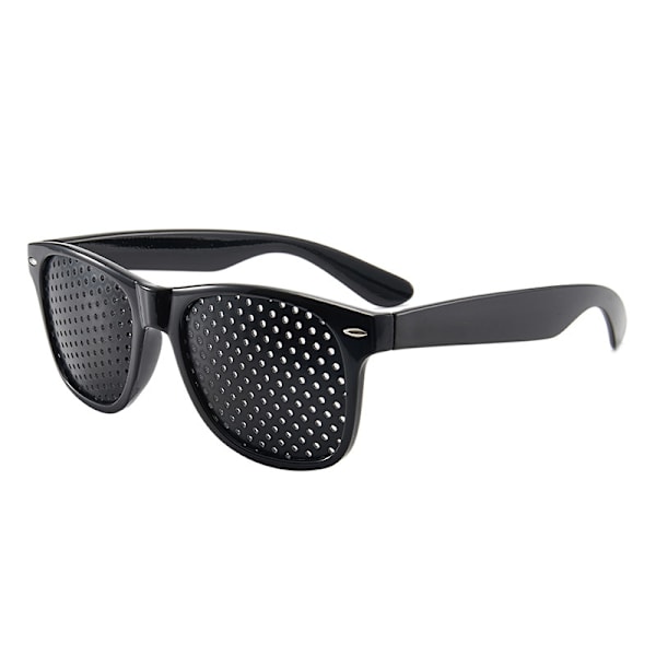 1 pakke stenopeiske briller, forbedrer synet, sort, unisex