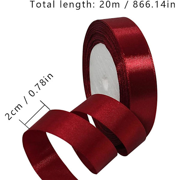 Gyllengul 22 M Satängband 2 Cm Bredd Satängband Present R