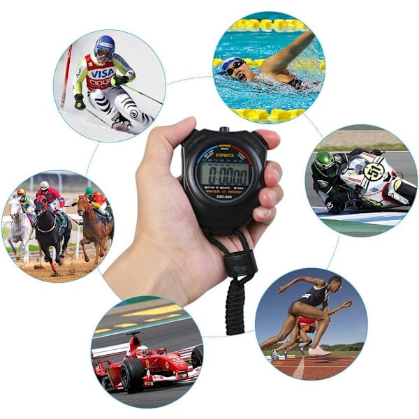 Stoppur, Sporttimer / Digital LCD-timer, Används för löpning Foo