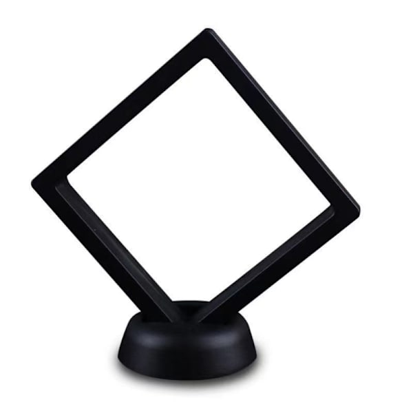 1 st 70*70mm Svart 3D flytande smycken mynt display ramhållare b