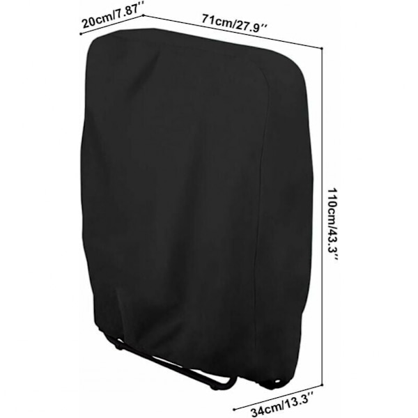 Fällbart Solstolsöverdrag, 2-pack Skyddande Överdrag för Fällbara Solstolar