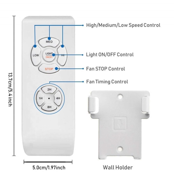 Trådløs vifte fjernkontroll Universal Kit med 4 timing 3 hastighet